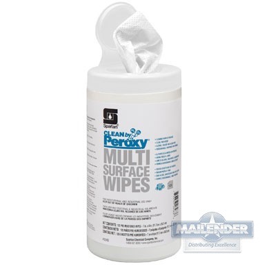 CLEAN BY PEROXY MULTI-SURFACE WIPES 7"X8" (125 SHEETS)