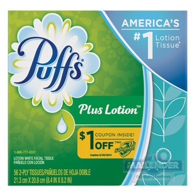 PUFFS FACIAL TISSUE WITH LOTION CUBE BOX