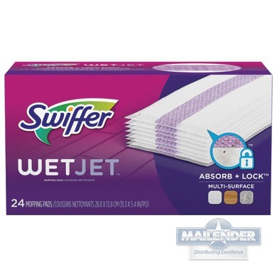 SWIFFER WET JET REFILL CLOTHS MULTI-SURFACE FLOOR CLEANER 24 CT