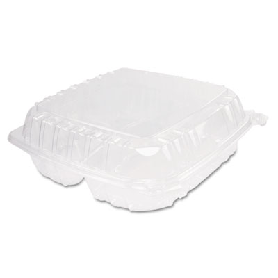 CLEARSEAL HINGED LID CONTAINER 3 COMPARTMENT LARGE