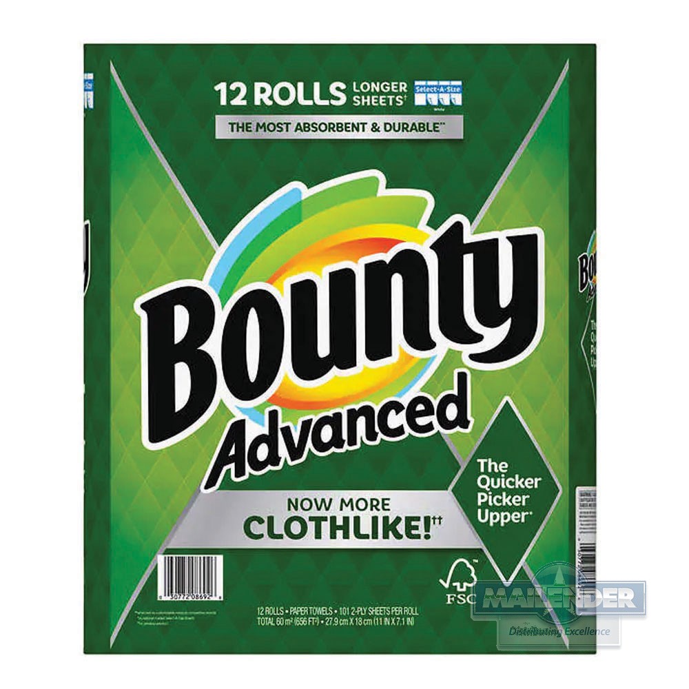 BOUNTY KITCHEN ROLL TOWEL 2-PLY 11"X7.1" 12 ROLLS 101 SHEETS