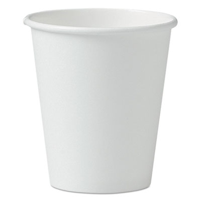 DART 6OZ WHITE SINGLE SIDED POLY PAPER HOT CUP 50/PK 20PK/CA