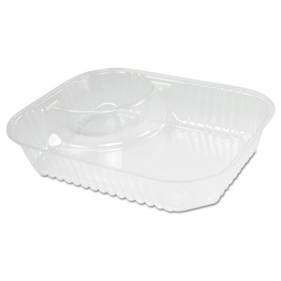 CLEARPAC LARGE NACHO CONTAINER 2-COMP 6"X8"