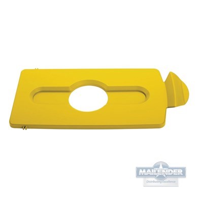 SLIM JIM RECYCLING STATION LID BOTTLES/CANS, YELLOW