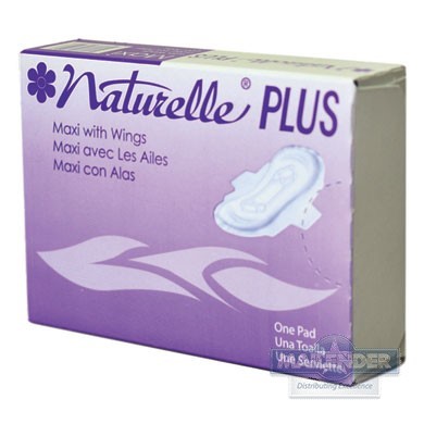 NATURELLE PLUS MAXI PADS WITH WINGS