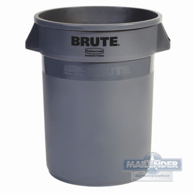 BRUTE CONTAINER W/O LID VENTING CHANNELS DARK GREEN (55GAL)