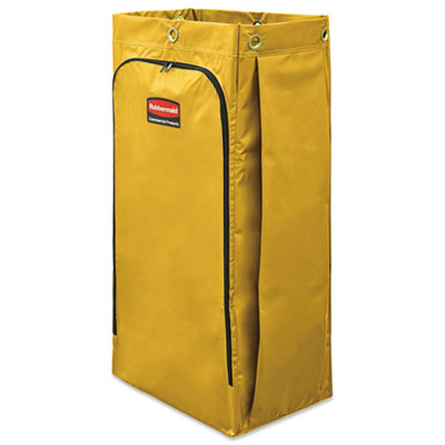 HIGH CAPACITY VINYL REPLACEMENT BAG FOR JANITOR CART YELLOW (34GAL)