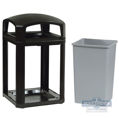 LANDMARK SERIES CLASSIC CONTAINER,DOME TOP FRAME WITH RIGID BLACK LINER