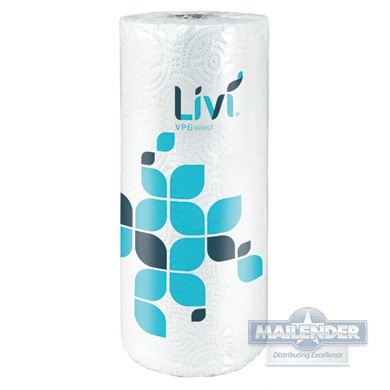 LIVI PERFORATED KITCHEN ROLL TOWEL 9"X11" 85 SHEETS 2 PLY