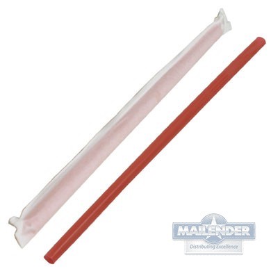 STRAW 10.25" GIANT WRAPPED RED NETCHOICE