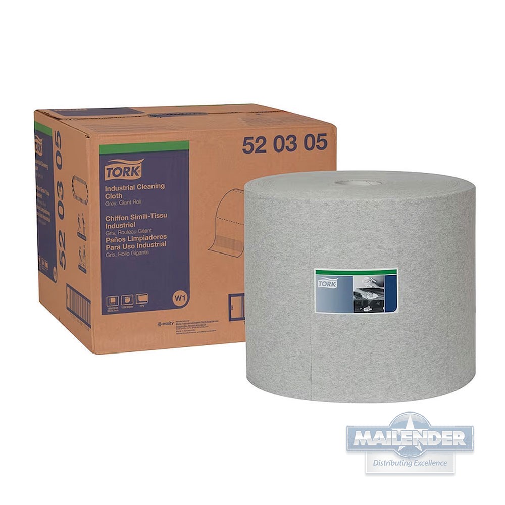 TORK INDUSTRIAL CLEANING CLOTH GIANT ROLL GREY 1050/RL
