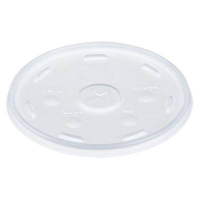 PLASTIC TRANSLUCENT SLOTTED LID FOR 32/44 OZ CUP
