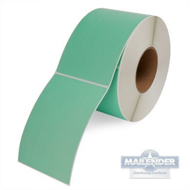 4X6 THERMAL TRANSFER LABELS 1" CORE GREEN FLOURESCENT 250/ROLL
