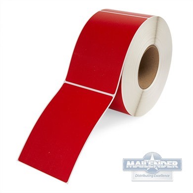 4"X6" RED THERMAL TRANSFER LABEL 1000 PER ROLL (RED #186)