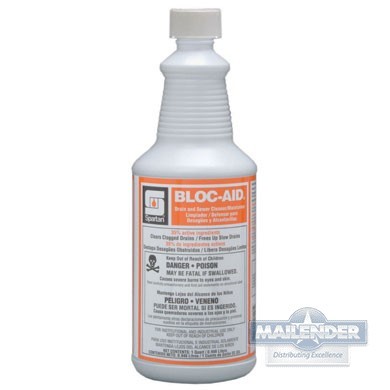 BLOC-AID DRAIN & SEWER CLEANER BOTTLE (32OZ)
