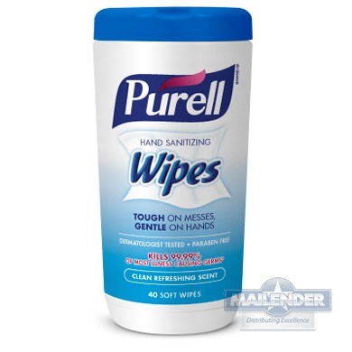 PURELL HAND SANITIZING WIPES NON ALCOHOL 40/CANISTER CLEAN REFESHING SCENT