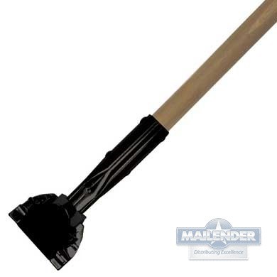 WOOD HANDLE FOR CLIP-ON MOP FRAMES 60"X1.5"