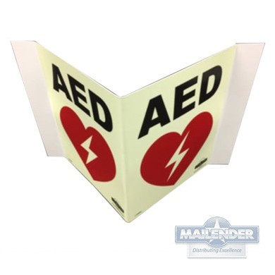 AED 8"X10" 3 WAY SIGN
