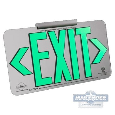 EXIT SIGN, LUCITE TWO SIDED MIRRORED W MOUNTING BRACKET