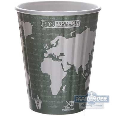12 OZ WORLD ART COMPOSTABLE INSULATED HOT CUP
