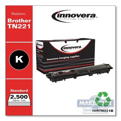 INNOVERA BROTHER TN221BK TONER REMANUFACTURED 2500 PAGE YIELD