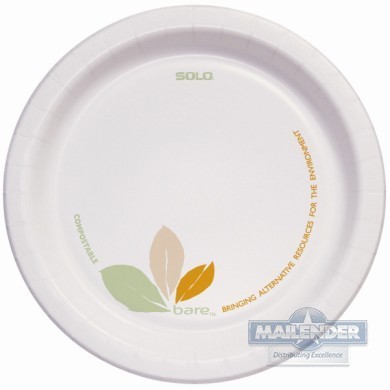 BARE 6" MEDIUM WEIGHT PAPER PLATE COMPOSTABLE
