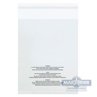 6"X9" 1.5 MIL RESEALABLE POLY BAG W/SUFFOCATION WARNING