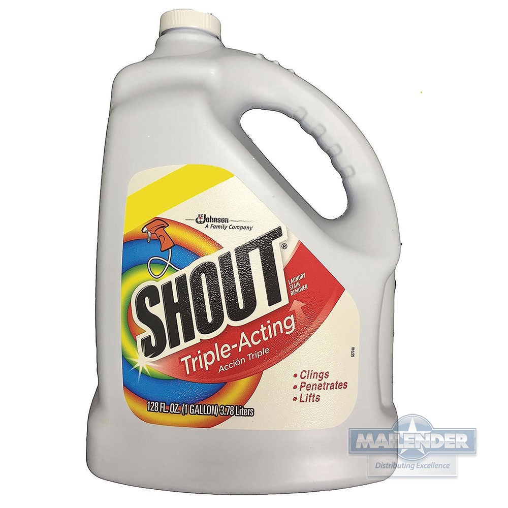 SHOUT TRIPLE ACTING STAIN REMOVER 128 OZ