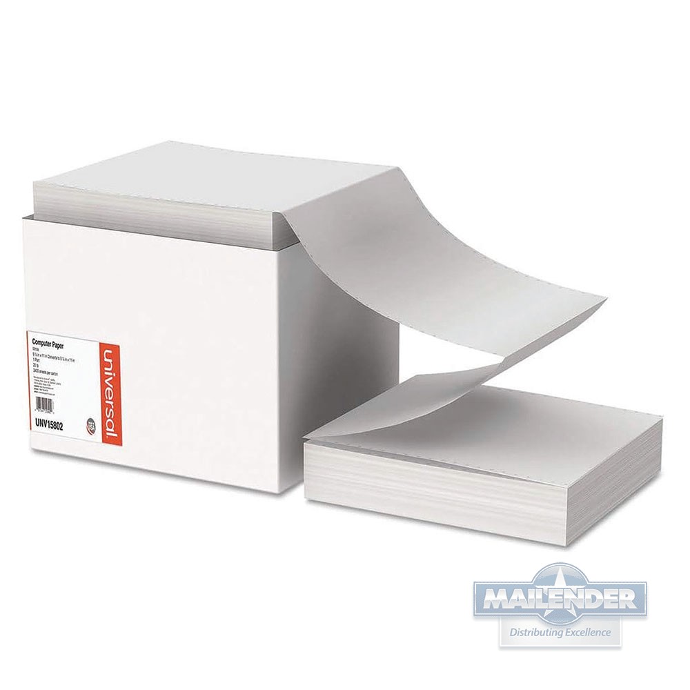 9.5"x11" 1-PART LEFT & RIGHT 0.5" PERFORATION 20LB BOND WEIGHT 2400/CA