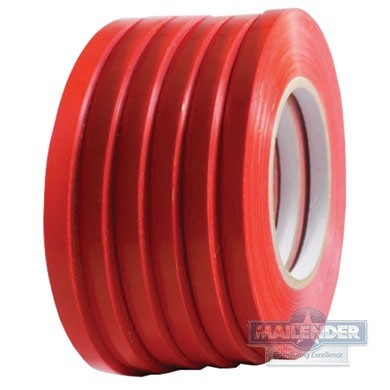 0.375"X180YD 2.4 MIL RED UPVC COATED TAPE