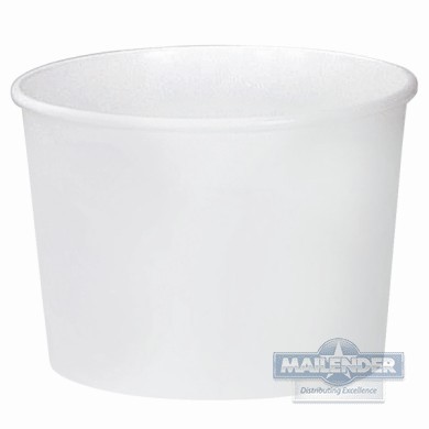 PAPER FOOD CONTAINER SINGLE POLY WHITE 16 OZ